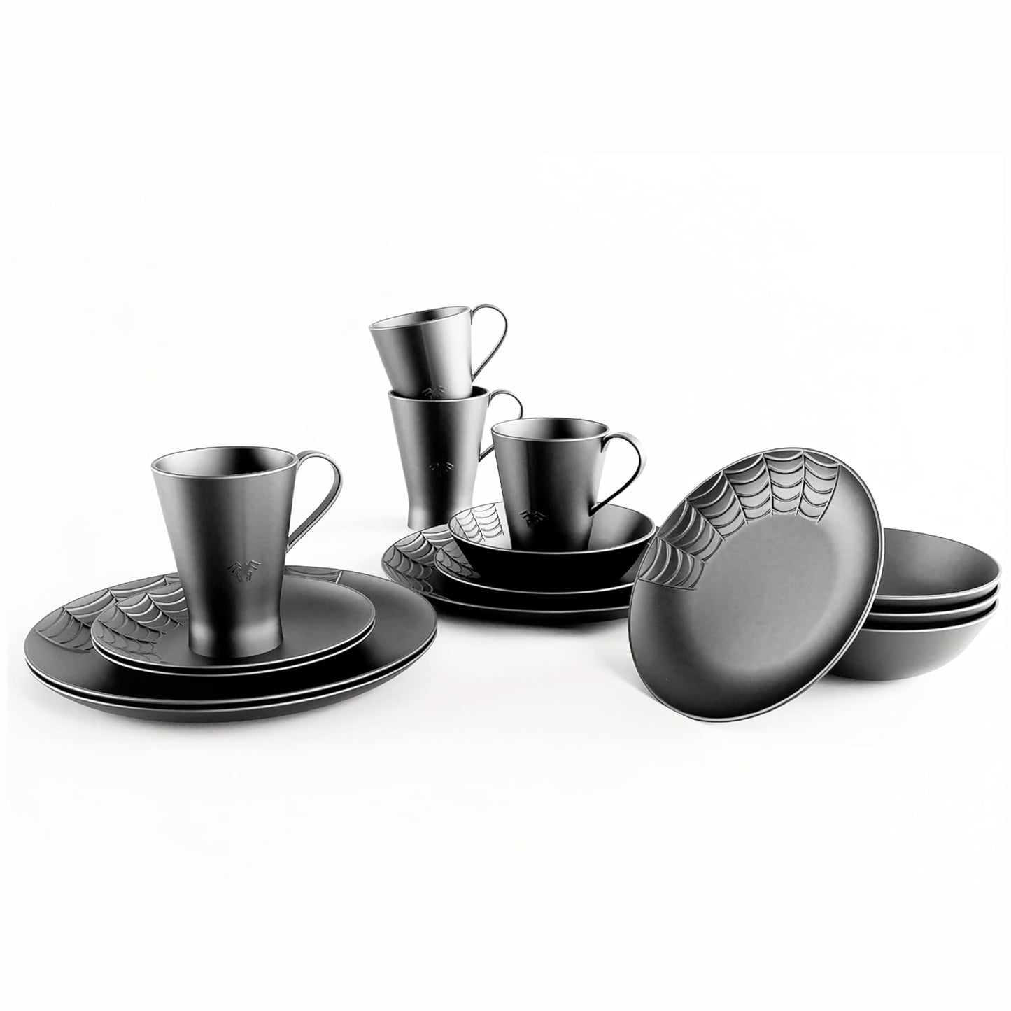 Nomnu Spiderweb Dinnerware Set (16 Pieces)