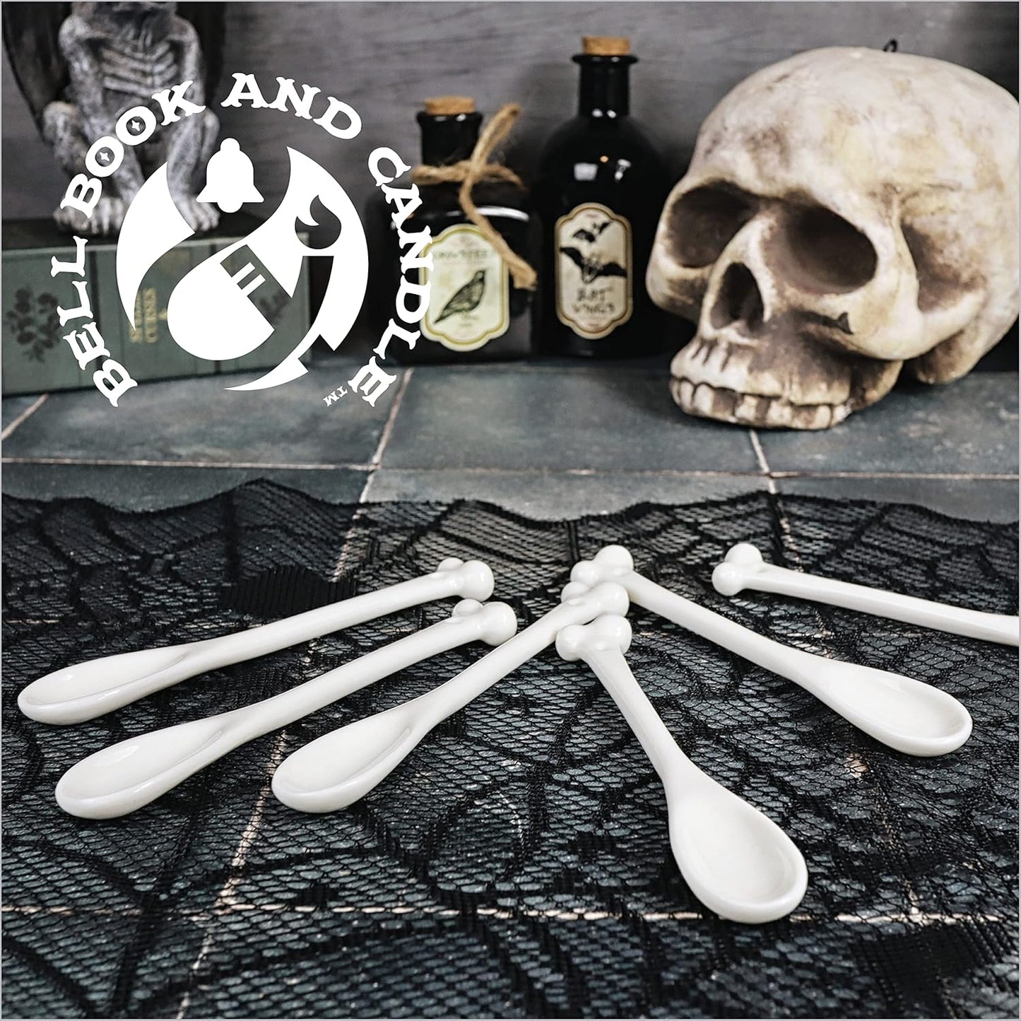 Ceramic Bone Spoons - Set of 6