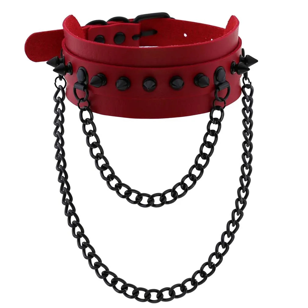 Red Punk Choker Necklace