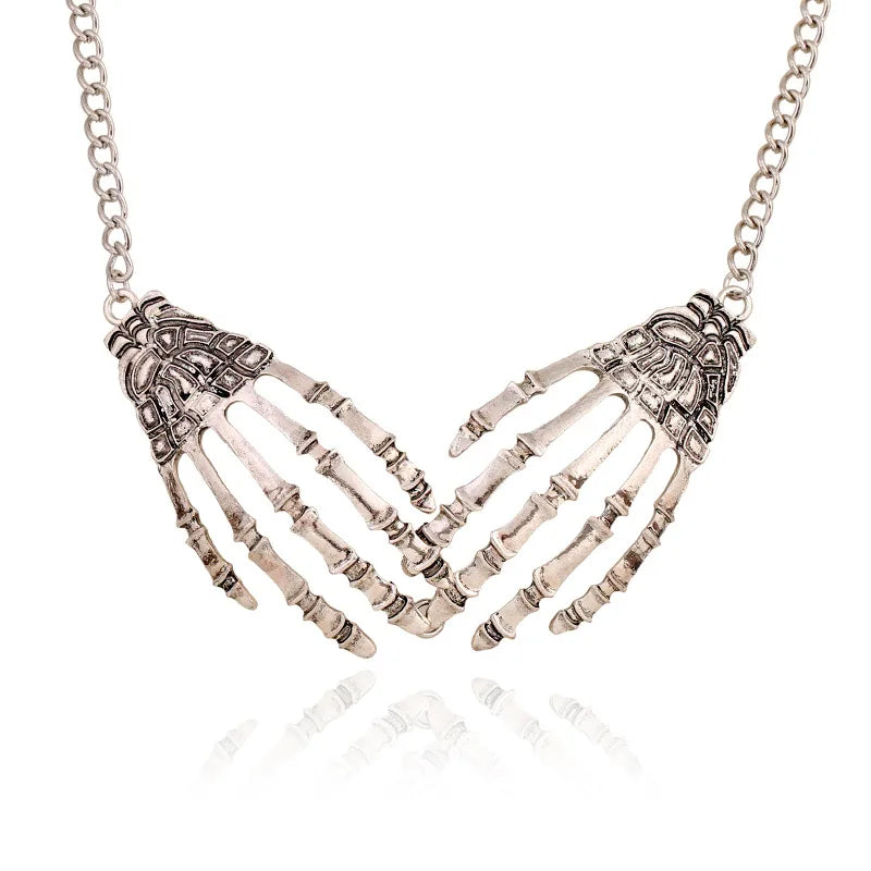 Skeleton Hands Necklace