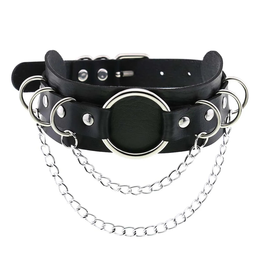 Black Punk Goth Choker Necklace
