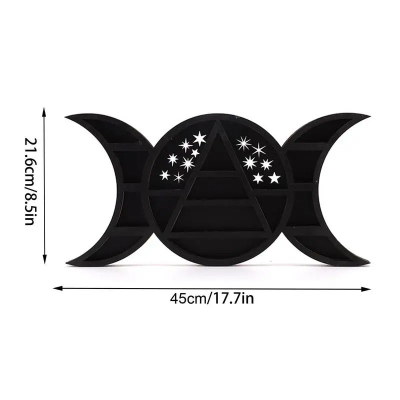 Triple Moon Wall Mounted Display Shelf