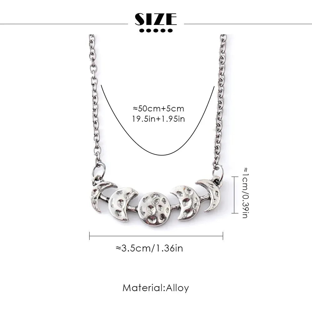 Vintage Moon Phase Necklace