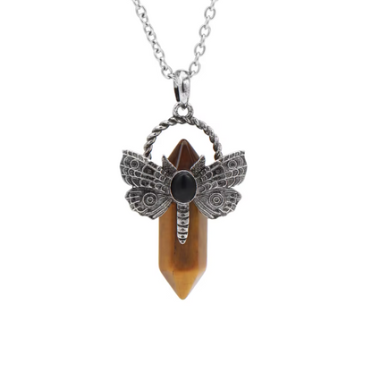 Death Moth Crystal Necklace