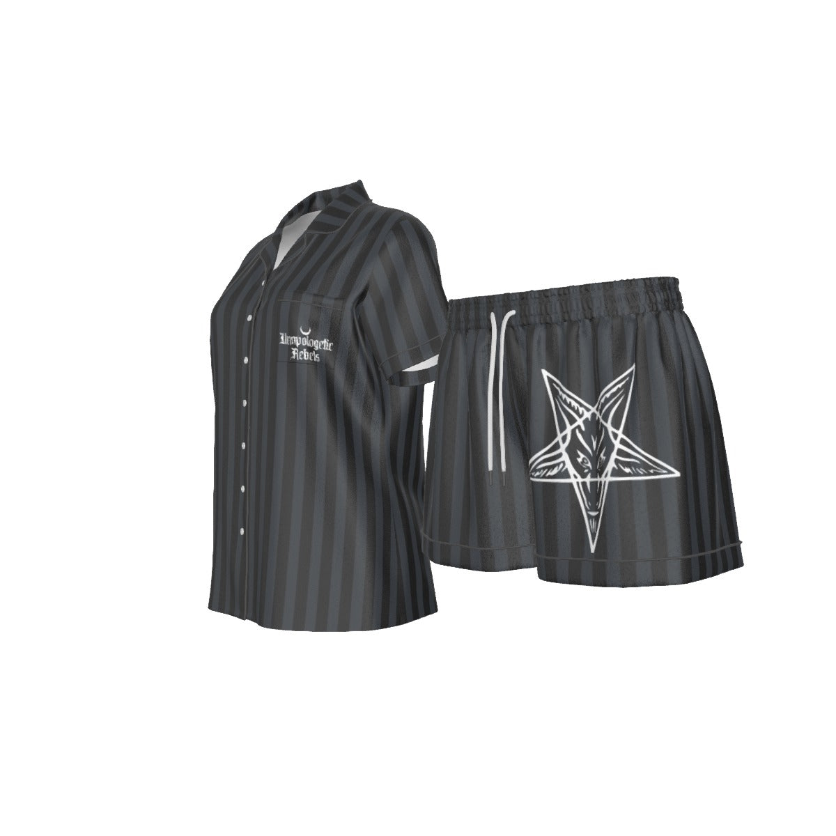Stripped Pentagram Baphomet Pajama Set