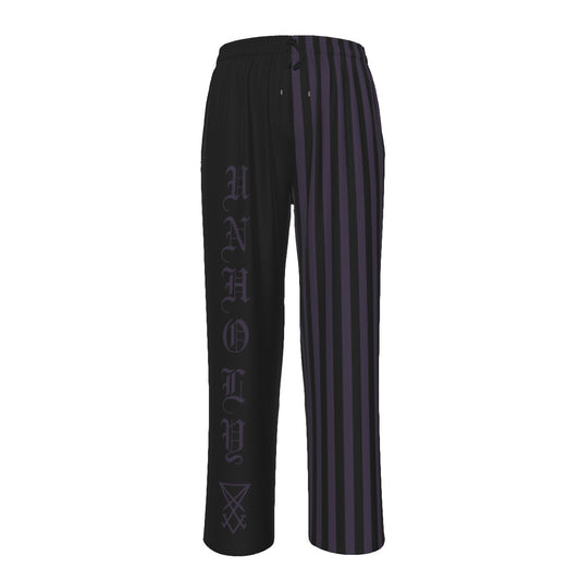 Unholy Split Contrast Striped Pajama Pants