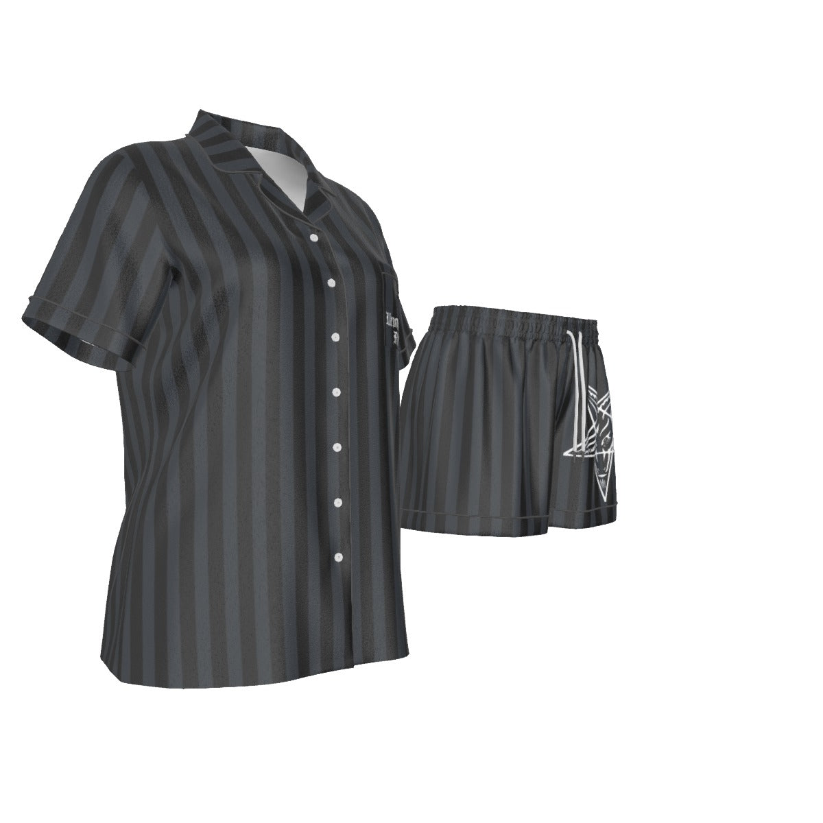 Stripped Pentagram Baphomet Pajama Set