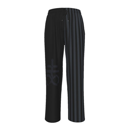 Leviathan Cross Split Contrast Striped Pajama Pants