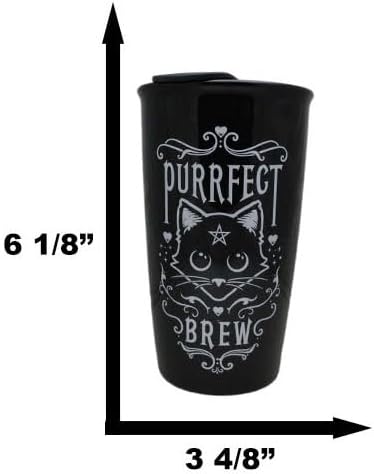 Purrfect Brew Pentagram Cat Tumbler
