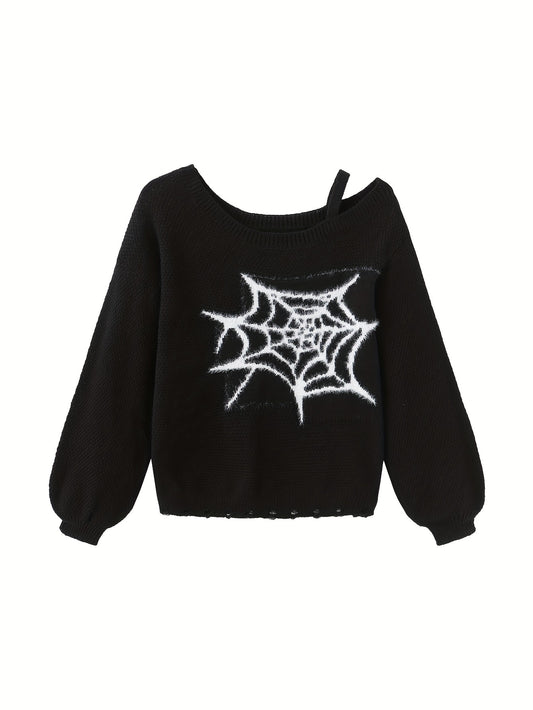 Spider Web Knitted Sweater