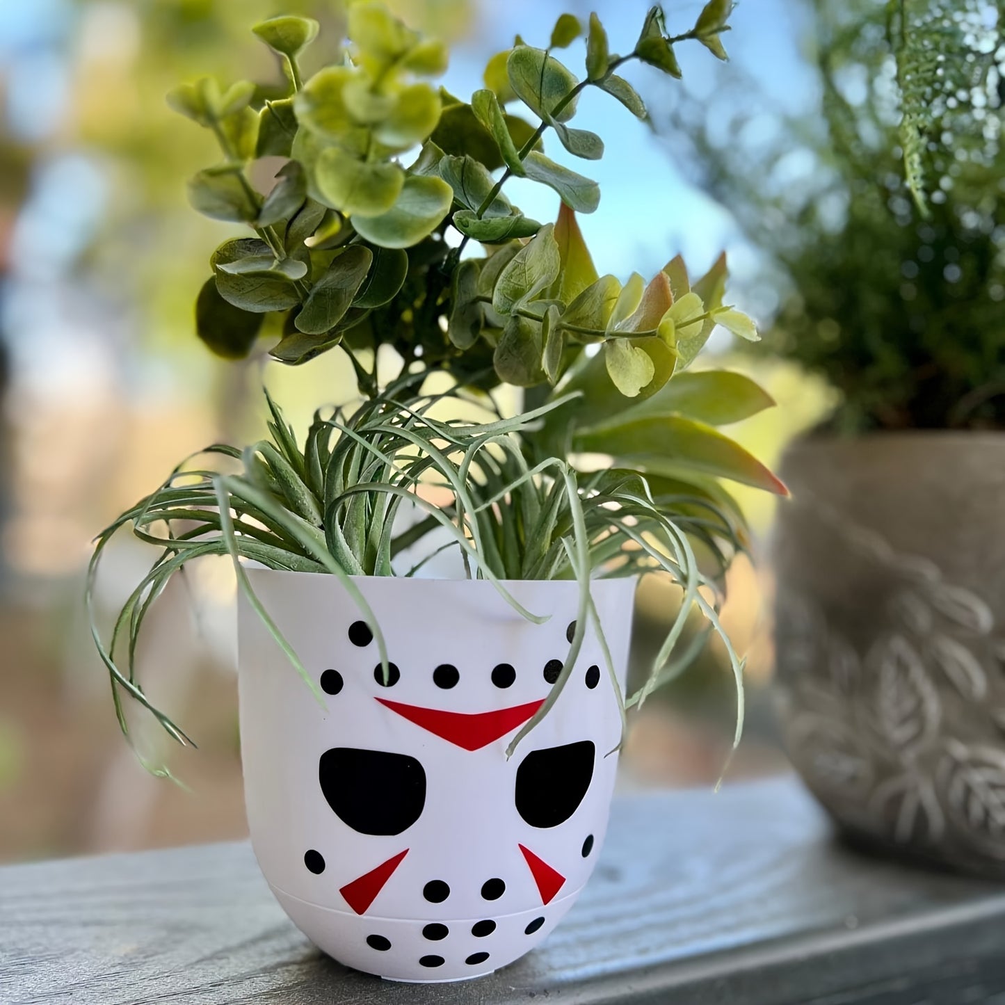 Friday the 13th mask Vase