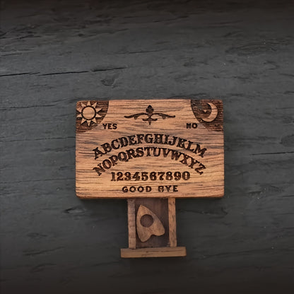 Miniature Wooden Ouija Board with Drawer