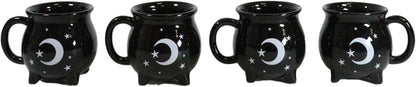 Witches Brew Black Cauldron Teapot And 4 Mugs