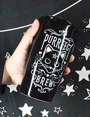 Purrfect Brew Pentagram Cat Tumbler