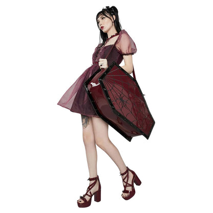 Dolls Kill Dead Weight Coffin Weekender by Widow - Coffin Shape Bag Made From Vegan Leather, Perfect for Spooky Getaways - Black