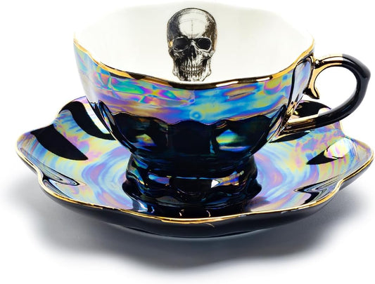 Skull Tea Cup and Saucer