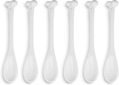 Ceramic Bone Spoons - Set of 6