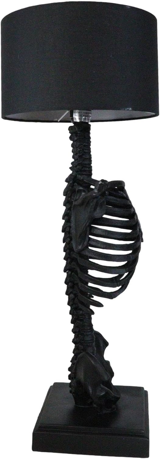 Black Skeleton Rib Cage Table Lamp
