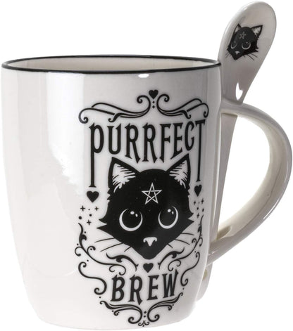 Purrfect Brew Mug and Spoon