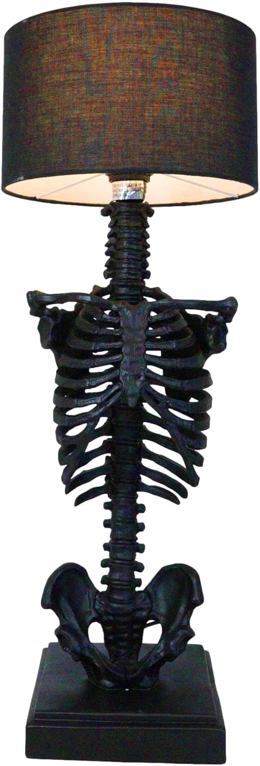 Black Skeleton Rib Cage Table Lamp