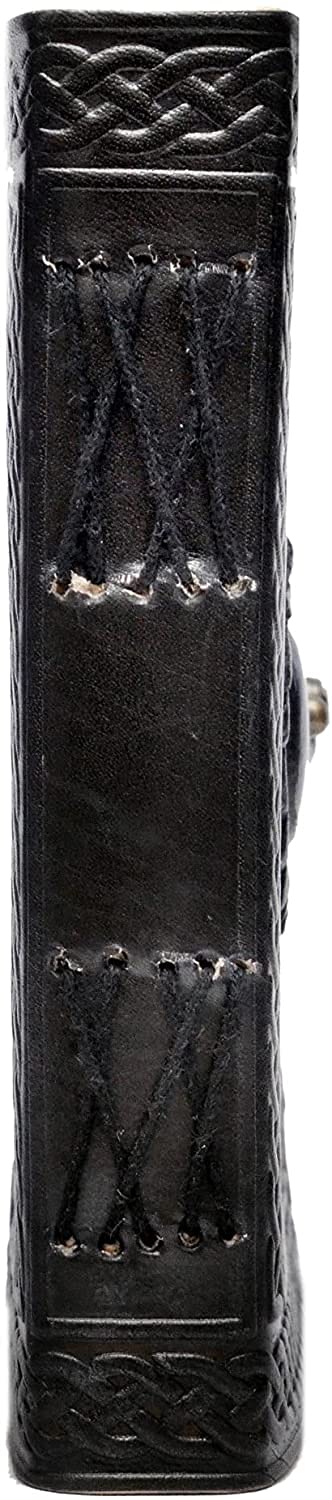 Tripple Moon Blue Lapiz Embossed Vintage Leather Journal