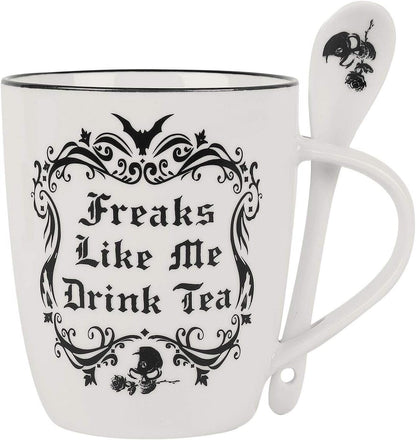 Freaks Like Me Drink Tea Mug and Spoon