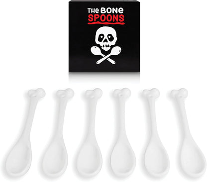 Ceramic Bone Spoons - Set of 6