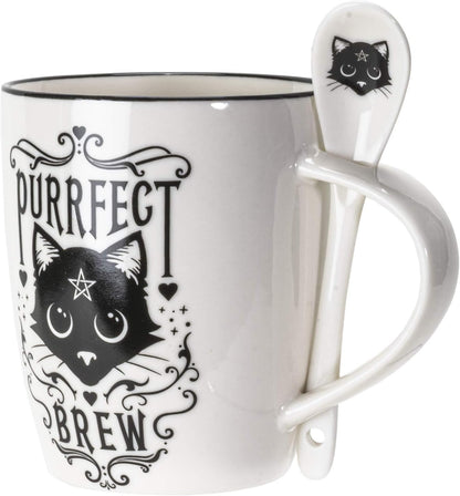Purrfect Brew Mug and Spoon