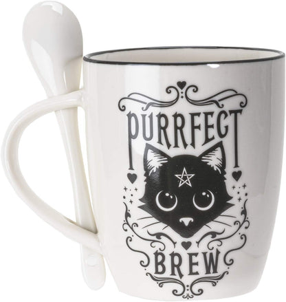 Purrfect Brew Mug and Spoon