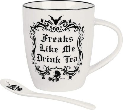 Freaks Like Me Drink Tea Mug and Spoon