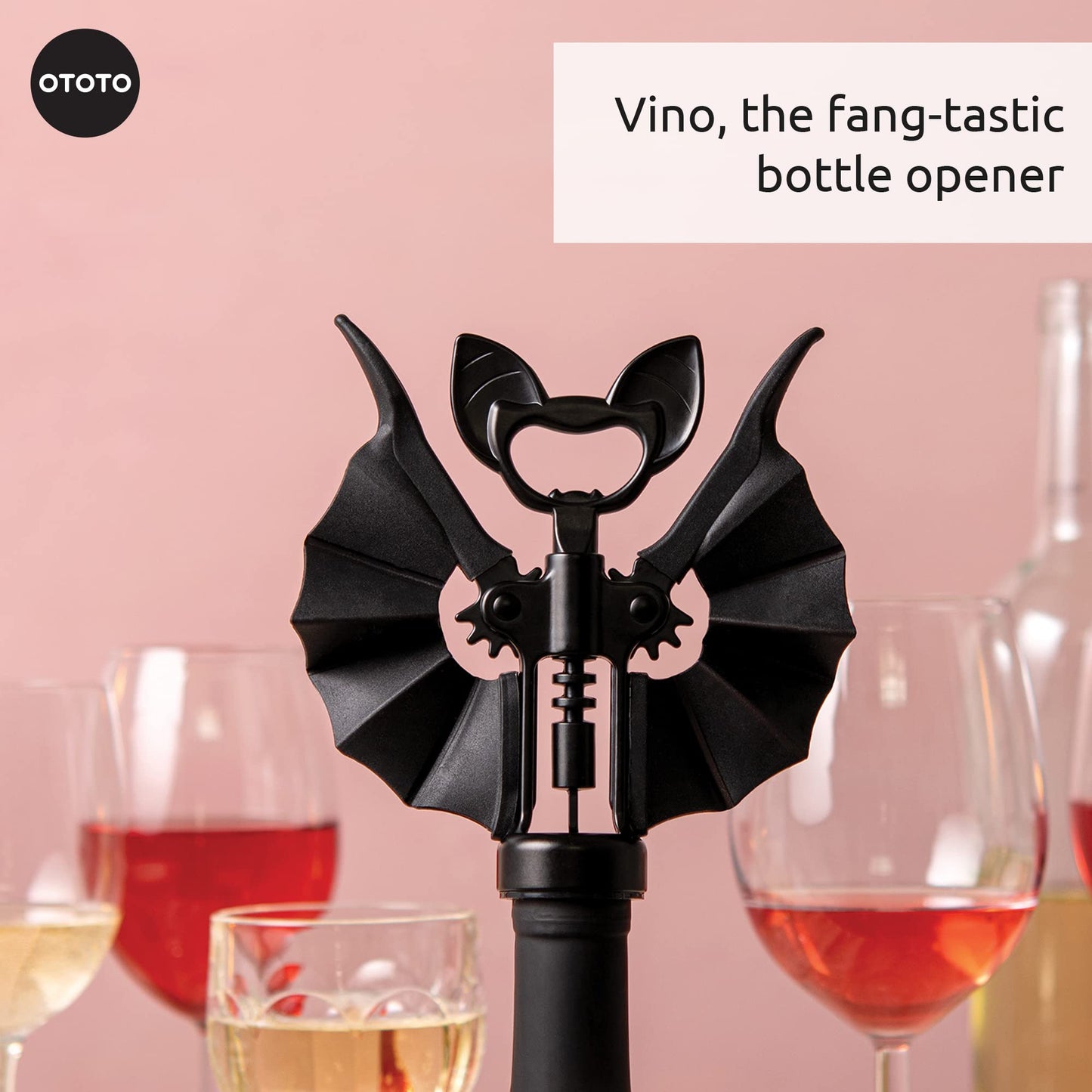 OTOTO Abridor de vino y cerveza 2 en 1, regalos góticos de Halloween, accesorios góticos de vino y regalos para amantes del vino, abridor de botellas de sacacorchos espeluznante, accesorios de vino,