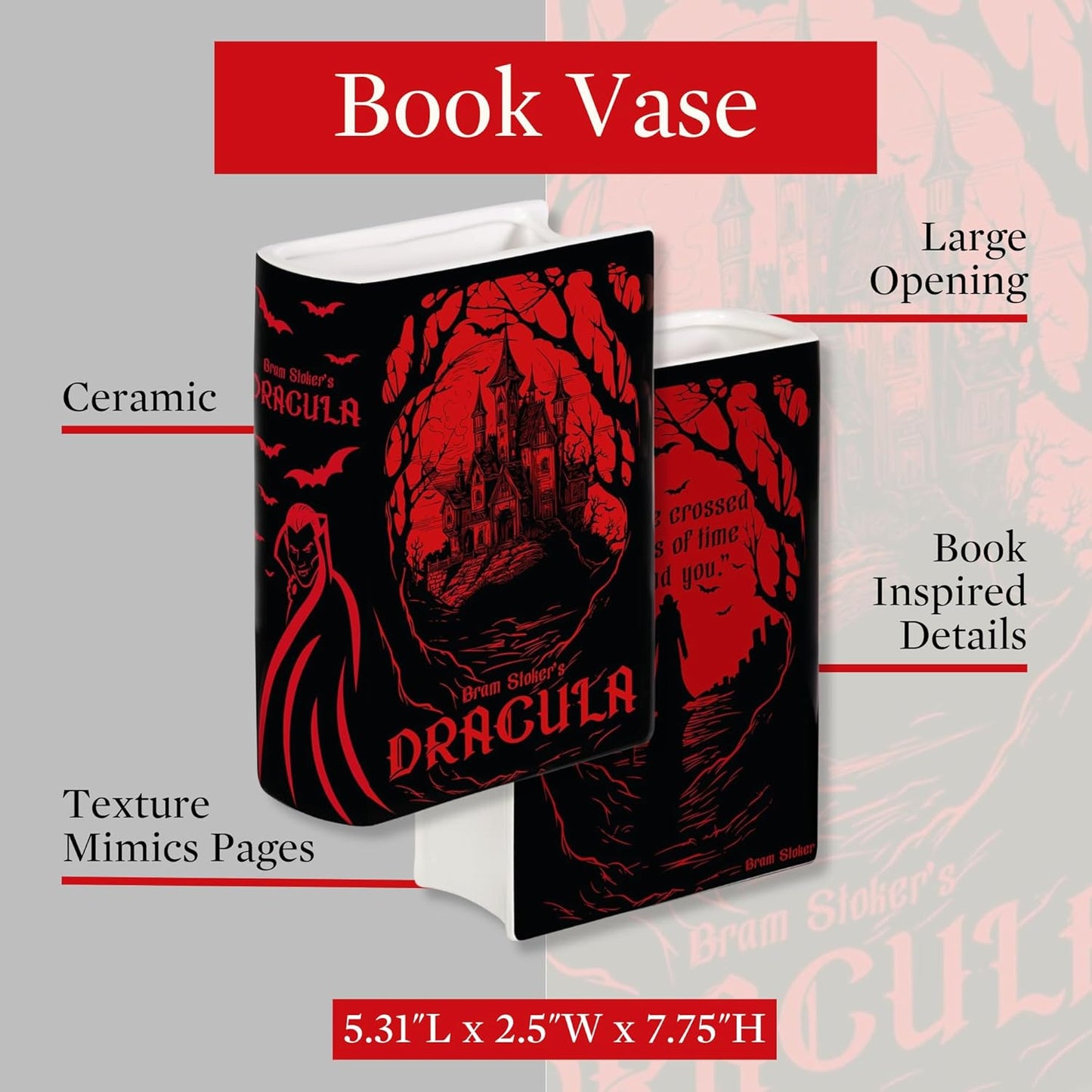 Dracula Book Vase