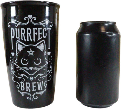 Purrfect Brew Pentagram Cat Tumbler