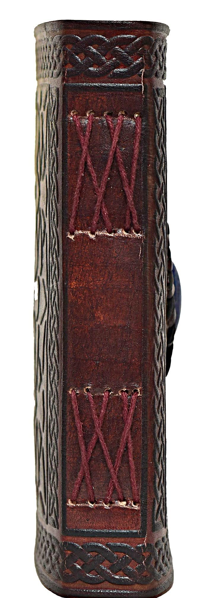 Tripple Moon Blue Lapiz Embossed Vintage Leather Journal