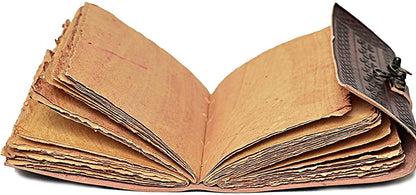 Tripple Moon Blue Lapiz Embossed Vintage Leather Journal