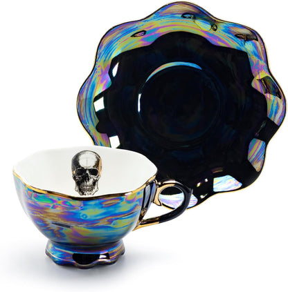 Skull Tea Cup and Saucer