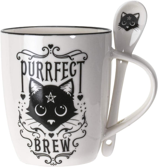 Purrfect Brew Mug and Spoon