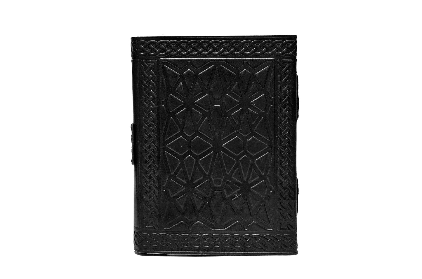 Tripple Moon Blue Lapiz Embossed Vintage Leather Journal