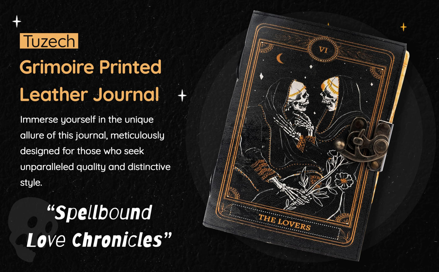 Various Designs Book of Spells Leather Bound Journal