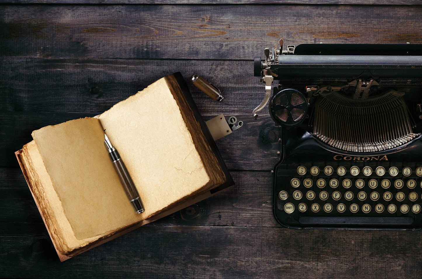 Tripple Moon Blue Lapiz Embossed Vintage Leather Journal