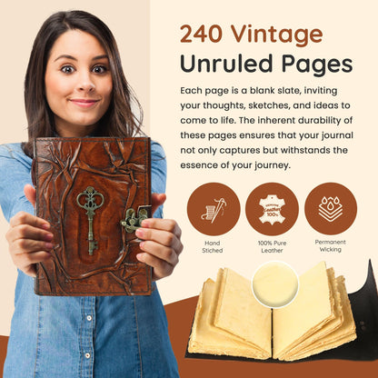 Various Designs Book of Spells Leather Bound Journal