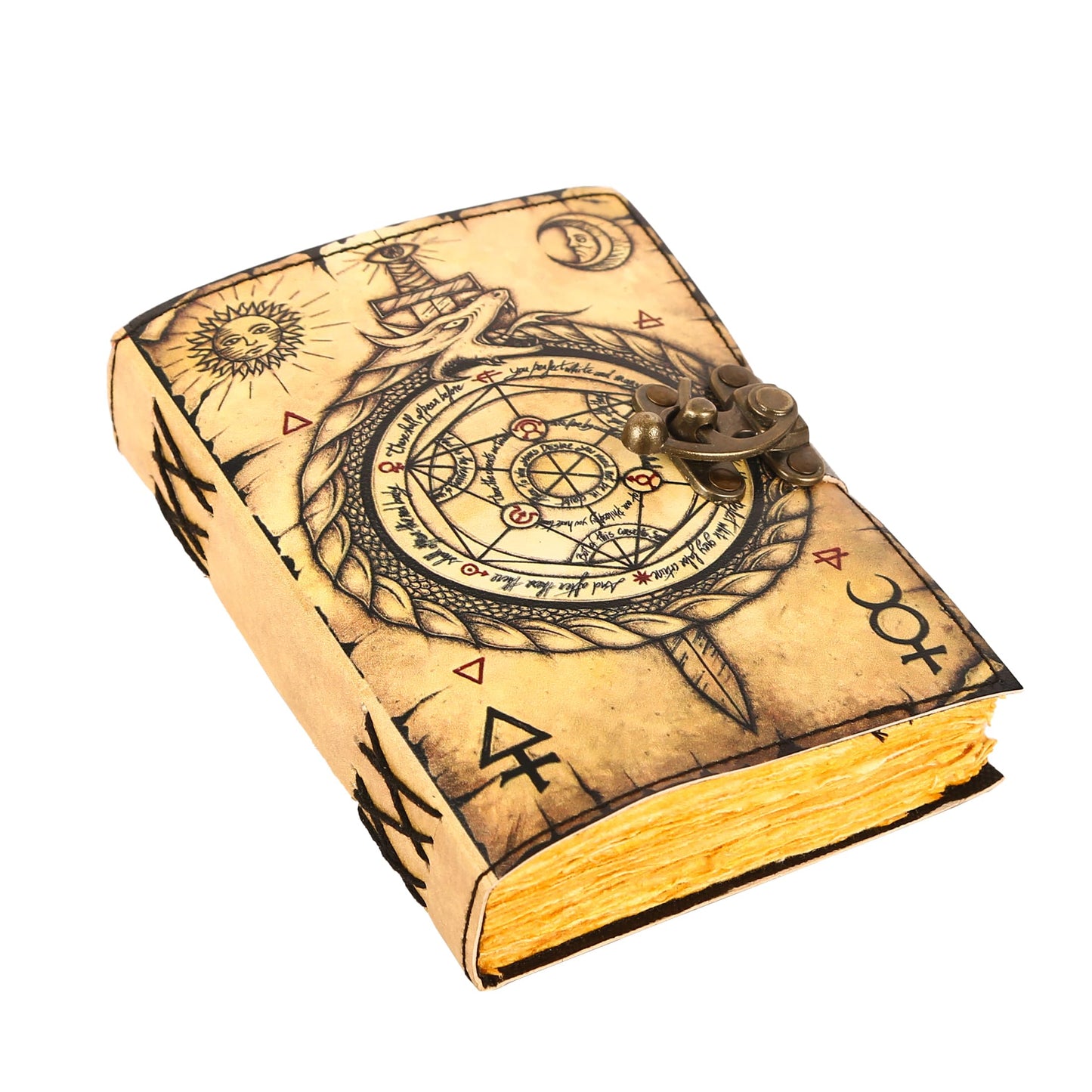 Various Designs Book of Spells Leather Bound Journal