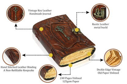 Various Designs Book of Spells Leather Bound Journal