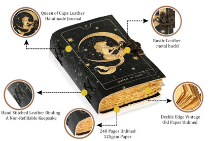 Various Designs Book of Spells Leather Bound Journal