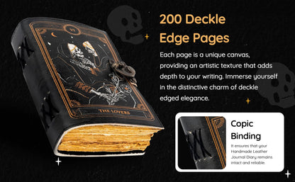 Various Designs Book of Spells Leather Bound Journal