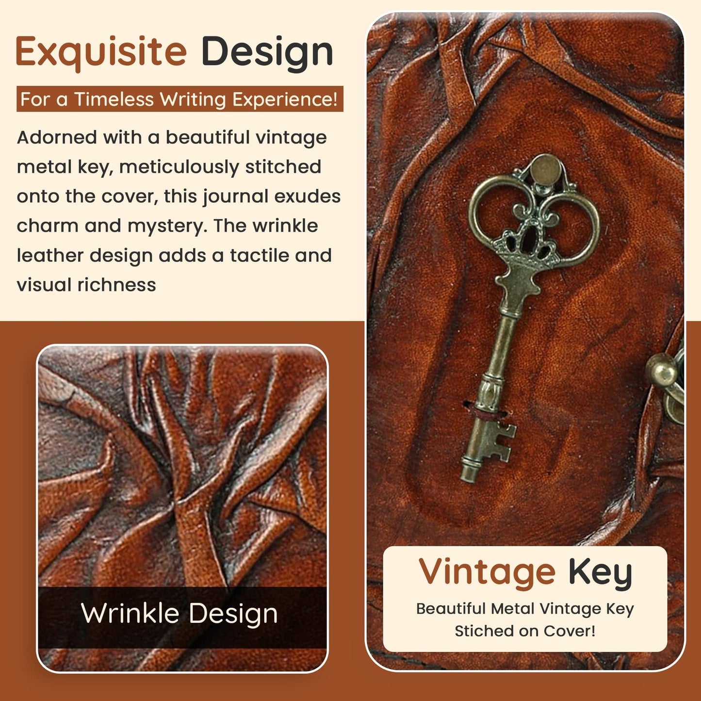 Various Designs Book of Spells Leather Bound Journal