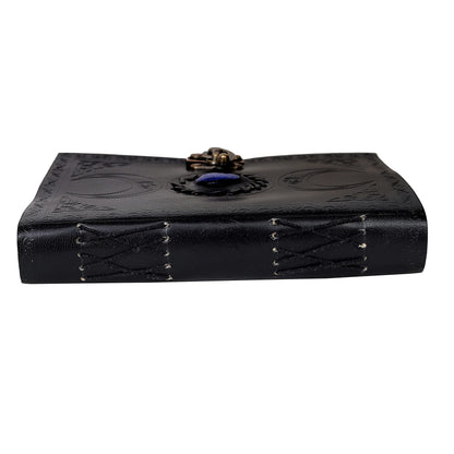 Tripple Moon Blue Lapiz Embossed Vintage Leather Journal