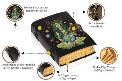 Various Designs Book of Spells Leather Bound Journal