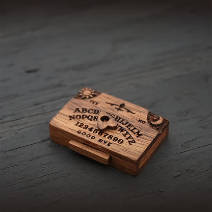 Miniature Wooden Ouija Board with Drawer
