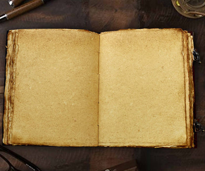 Tripple Moon Blue Lapiz Embossed Vintage Leather Journal